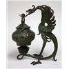 Image 1 : Chinese metal teapot on "Dragon" stand