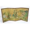 Image 1 : Asian painted table top four fold screen