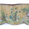 Image 2 : Asian painted table top four fold screen