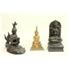 Image 1 : 3 bronze seated Buddhas