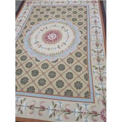 Aubusson rug with center medallion