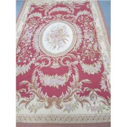 Aubusson rug with center medallion