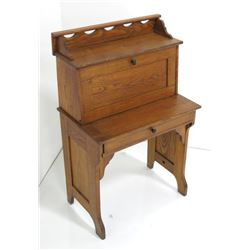 Child's Victorian oak & chestnut drop down desk