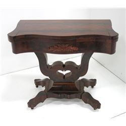 American Empire mahogany card table
