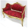 Image 1 : French style loveseat with red fabric