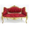 Image 2 : French style loveseat with red fabric