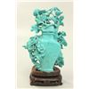 Image 5 : Chinese carved turquoise sculpture on stand