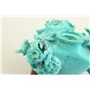 Image 6 : Chinese carved turquoise sculpture on stand