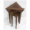 Image 4 : Nest of 3 lift top inlay wood tables
