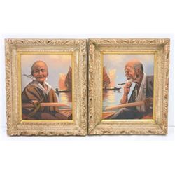 Fukaya, Pair "Portraits of Fisher Fur"