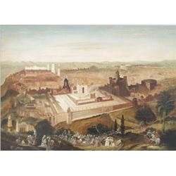 Old Masters style, "Ancient Walled City"