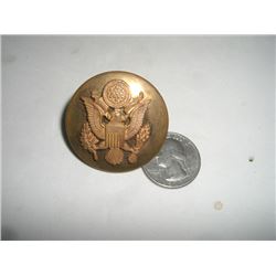 U.S. ARMY *LARGE* OFFICER *WORLD WAR II* HAT BADGE PIN BACK!! BADGE CAME OUT OF SAFE BOX!!