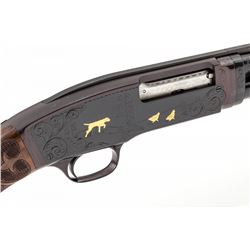 Eng'd & Gold Inlaid Winchester Model 42 Shotgun