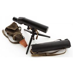 WWII M49 Telescope, case & tripod w/case
