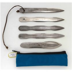 Lot of 5 Early John Ek Throwing Knives