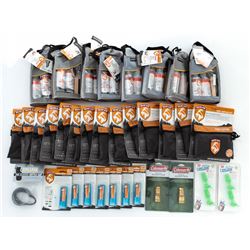Lot: Tent Repair Kits, Boot Care Kits, etc.