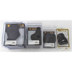 Lot of 9 Tagua Black Leather Holsters