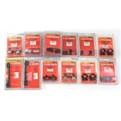 Lot of 15 Millett Scope Rings and Mounts