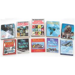 Lot of 10 Hardbound Books on Aviation Warfare