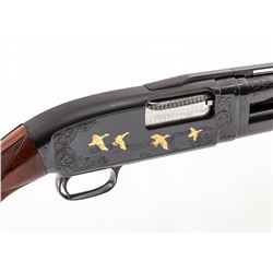 Eng'd & Gold Inlaid Winchester Model 12 Shotgun