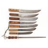 Image 1 : Lot of 7 Large Old Butcher Knives