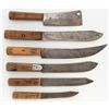 Image 1 : Lot of Six (6) Early Butcher Knives
