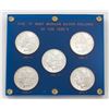 Image 1 : 5 Uncir. ''P'' Mint Morgan Silver Dollars, 1880s