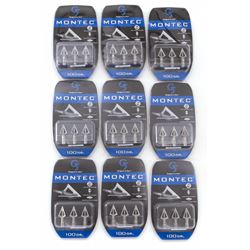 Archery:  9 Pkgs. Montec Broadheads