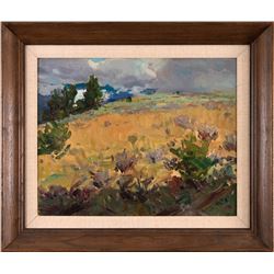 Frank Tenney Johnson, oil on board