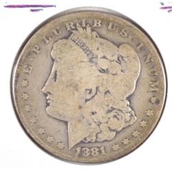 1881-CC MORGAN DOLLAR VG