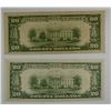 Image 2 : 2 - $20.00 FEDERAL RESERVE NOTES 1934 A &  B, 1- CU, 1- CIRC