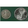 Image 2 : 1939 WALKING LIBERTY HALF DOLLAR & 1989 SILVER AMERICAN EAGLE