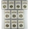 Image 1 : LOT OF ( 10 )  1946-S WASHINGTON QUARTERS, NGC  MS-65