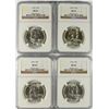 Image 1 : LOT OF ( 4 ) FRANKLIN HALF DOLLARS, NGC MS-64: ( 1 ) 1958-D & ( 3 ) 1960