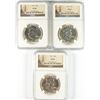 Image 1 : LOT OF ( 3 ) 1957 FRANKLIN HALF DOLLARS, NGC PROOF-66