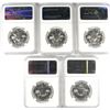 Image 2 : LOT OF ( 5 ) 1963 FRANKLIN  HALF DOLLARS, NGC PROOF-66