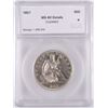 Image 1 : 1857 SEATED HALF DOLLAR SEGS MS60 DETAILS CLEANED