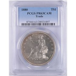 1880 TRADE DOLLAR PCGS PROOF 63 CAMEO!