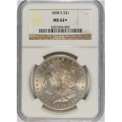 1898-S MORGAN SILVER DOLLAR, NGC MS-62+  ( IT'S  MS-63 )