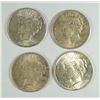 Image 1 : 4 - 1923 PEACE SILVER DOLLARS - NICE UNC to AU