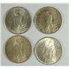 Image 2 : 4 - 1923 PEACE SILVER DOLLARS - NICE UNC to AU