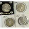 Image 1 : 4 - WALKING LIBERTY HALF DOLLARS - 1943 - 1944 - 1945 - 1947D