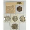 Image 2 : 5 - FRANKLIN HALF DOLLARS - 3-1952, 1955 MS63 - 1963