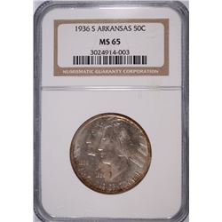 1936-S ARKANSAS COMMEN HALF DOLLAR NGC MS-65