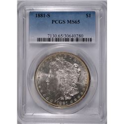 1881-S MORGAN DOLLAR PCGS MS-65