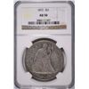 Image 1 : 1872 SEATED DOLLAR NGC AU-50