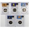 Image 1 : SET OF 1999-S PROOF STATEHOOD QUARTER'S PCGS PR-69 DCAM