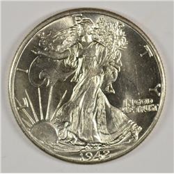 1942 WALKING LIBERTY HALF DOLLAR CH BU