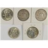 Image 2 : (5) 1952-D FRANKLIN HALF DOLLAR'S