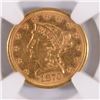 Image 2 : 1870-S $2.50 GOLD LIBERTY, NGC AU-58  SCARCE IN HIGH GRADES!!